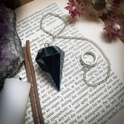 Black Obsidian Crystal Pendulum