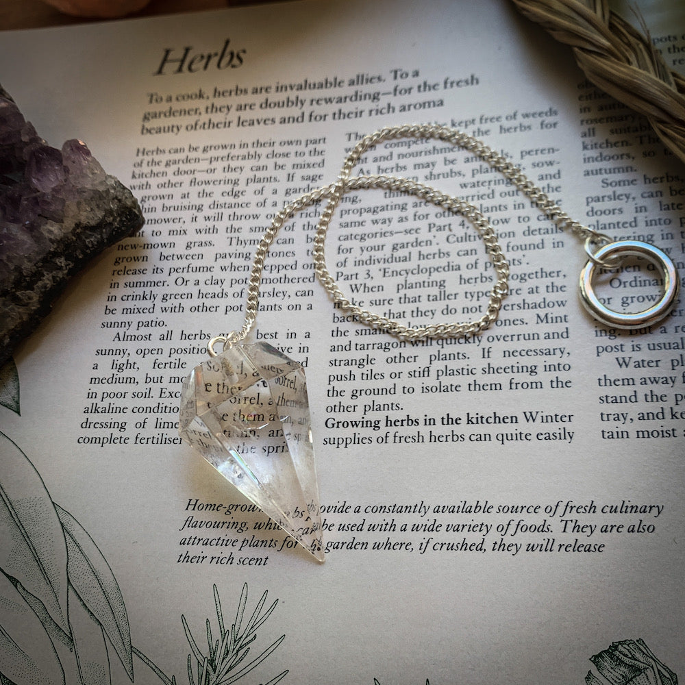 Clear Quartz Crystal Pendulum