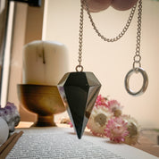 Black Obsidian Crystal Pendulum