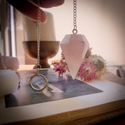 Rose Quartz Crystal Pendulum