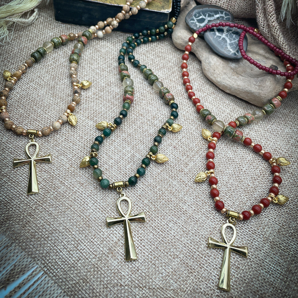 LOTUS ANKH NECKLACE – Cinnabar Soul
