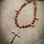 LOTUS ANKH NECKLACE