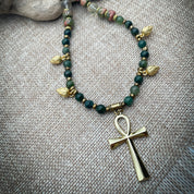 LOTUS ANKH NECKLACE