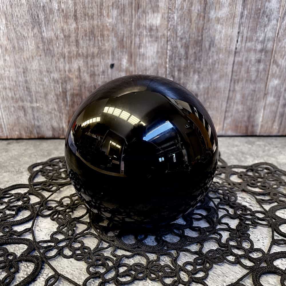 168mm hotsell black obsidian sphere