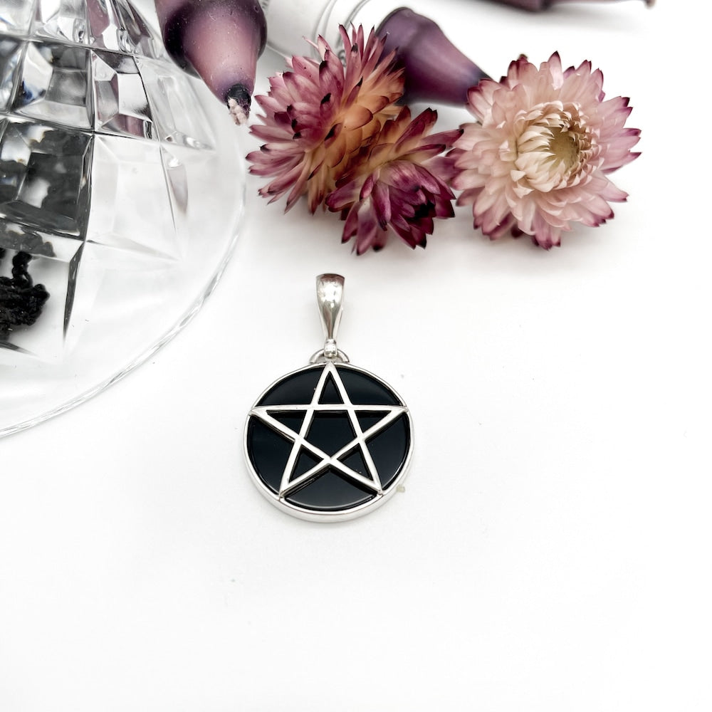 BLACK RESIN PENTACLE PENDANT