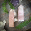 Rose quartz crystal towers